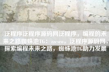 泛程序泛程序源码网泛程序，编程的未来之路蜘蛛池TG：zzcseo，泛程序源码网，探索编程未来之路，蜘蛛池TG助力发展