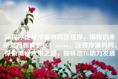 泛程序泛程序源码网泛程序，编程的未来之路蜘蛛池TG：zzcseo，泛程序源码网，探索编程未来之路，蜘蛛池TG助力发展