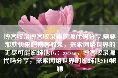 博客收录博客收录集的源代码分享,需要那就快来吧博客收录，探索网络世界的无尽可能蜘蛛池TG：zzcseo，博客收录源代码分享，探索网络世界的蜘蛛池SEO秘籍
