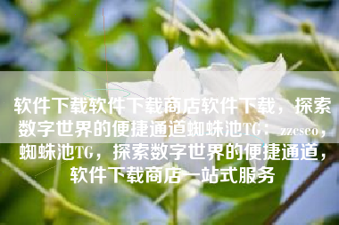 软件下载软件下载商店软件下载，探索数字世界的便捷通道蜘蛛池TG：zzcseo，蜘蛛池TG，探索数字世界的便捷通道，软件下载商店一站式服务