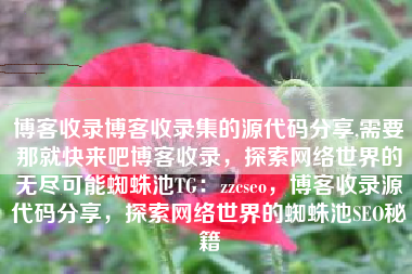 博客收录博客收录集的源代码分享,需要那就快来吧博客收录，探索网络世界的无尽可能蜘蛛池TG：zzcseo，博客收录源代码分享，探索网络世界的蜘蛛池SEO秘籍
