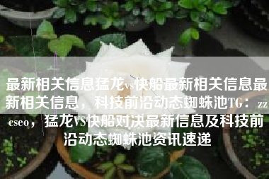 最新相关信息猛龙vs快船最新相关信息最新相关信息，科技前沿动态蜘蛛池TG：zzcseo，猛龙VS快船对决最新信息及科技前沿动态蜘蛛池资讯速递