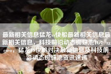 最新相关信息猛龙vs快船最新相关信息最新相关信息，科技前沿动态蜘蛛池TG：zzcseo，猛龙VS快船对决最新信息及科技前沿动态蜘蛛池资讯速递