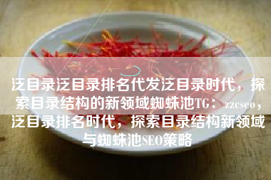 泛目录泛目录排名代发泛目录时代，探索目录结构的新领域蜘蛛池TG：zzcseo，泛目录排名时代，探索目录结构新领域与蜘蛛池SEO策略