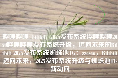 哔哩哔哩_bilibili_2025发布系统哔哩哔哩2050哔哩哔哩发布系统升级，迈向未来的Bilibili 2025发布系统蜘蛛池TG：zzcseo，Bilibili迈向未来，2025发布系统升级与蜘蛛池TG新动向