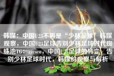 韩媒：中国U23不再是“少林足球”韩媒观察，中国U23足球告别少林足球时代蜘蛛池TG：zzcseo，中国U23足球的转变，告别少林足球时代，韩媒的观察与解析