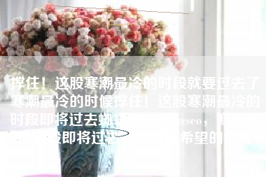 撑住！这股寒潮最冷的时段就要过去了寒潮最冷的时候撑住！这股寒潮最冷的时段即将过去蜘蛛池TG：zzcseo，寒潮最冷时段即将过去，坚持与希望的信号