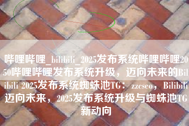哔哩哔哩_bilibili_2025发布系统哔哩哔哩2050哔哩哔哩发布系统升级，迈向未来的Bilibili 2025发布系统蜘蛛池TG：zzcseo，Bilibili迈向未来，2025发布系统升级与蜘蛛池TG新动向