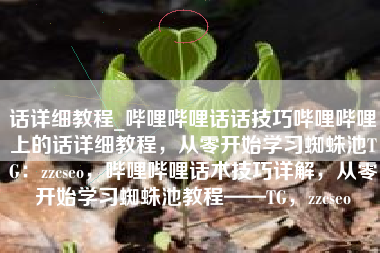 话详细教程_哔哩哔哩话话技巧哔哩哔哩上的话详细教程，从零开始学习蜘蛛池TG：zzcseo，哔哩哔哩话术技巧详解，从零开始学习蜘蛛池教程——TG，zzcseo