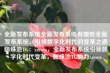 全新发布系统全新发布系统有哪些全新发布系统，引领数字化时代的变革之道蜘蛛池TG：zzcseo，全新发布系统引领数字化时代变革，蜘蛛池TG助力zzcseo