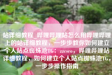 站详细教程_哔哩哔哩站怎么用哔哩哔哩上的站详细教程，一步步教你如何建立个人站点蜘蛛池TG：zzcseo，哔哩哔哩站详细教程，如何建立个人站点蜘蛛池TG，一步步操作指南