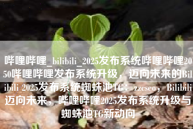 哔哩哔哩_bilibili_2025发布系统哔哩哔哩2050哔哩哔哩发布系统升级，迈向未来的Bilibili 2025发布系统蜘蛛池TG：zzcseo，Bilibili迈向未来，哔哩哔哩2025发布系统升级与蜘蛛池TG新动向