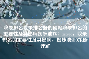 收录排名收录排名好的网站收录排名的重要性及其影响蜘蛛池TG：zzcseo，收录排名的重要性及其影响，蜘蛛池SEO策略详解