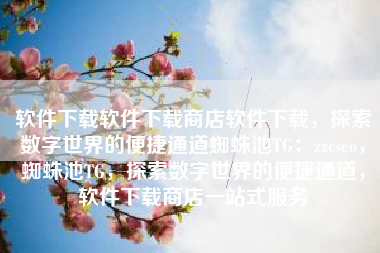 软件下载软件下载商店软件下载，探索数字世界的便捷通道蜘蛛池TG：zzcseo，蜘蛛池TG，探索数字世界的便捷通道，软件下载商店一站式服务