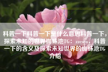 科普一下科普一下是什么意思科普一下，探索未知的世界蜘蛛池TG：zzcseo，科普一下的含义及探索未知世界的蜘蛛池TG介绍