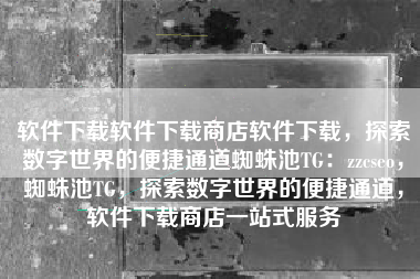 软件下载软件下载商店软件下载，探索数字世界的便捷通道蜘蛛池TG：zzcseo，蜘蛛池TG，探索数字世界的便捷通道，软件下载商店一站式服务