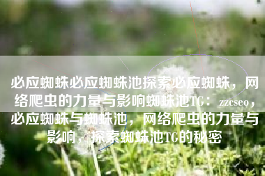 必应蜘蛛必应蜘蛛池探索必应蜘蛛，网络爬虫的力量与影响蜘蛛池TG：zzcseo，必应蜘蛛与蜘蛛池，网络爬虫的力量与影响，探索蜘蛛池TG的秘密