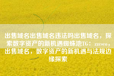 出售域名出售域名违法吗出售域名，探索数字资产的新机遇蜘蛛池TG：zzcseo，出售域名，数字资产的新机遇与法规边缘探索