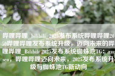 哔哩哔哩_bilibili_2025发布系统哔哩哔哩2050哔哩哔哩发布系统升级，迈向未来的哔哩哔哩_Bilibili 2025发布系统蜘蛛池TG：zzcseo，哔哩哔哩迈向未来，2025发布系统升级与蜘蛛池TG新动向