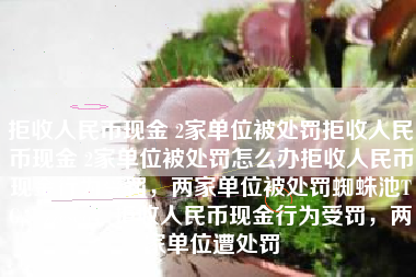 拒收人民币现金 2家单位被处罚拒收人民币现金 2家单位被处罚怎么办拒收人民币现金行为受罚，两家单位被处罚蜘蛛池TG：zzcseo，拒收人民币现金行为受罚，两家单位遭处罚