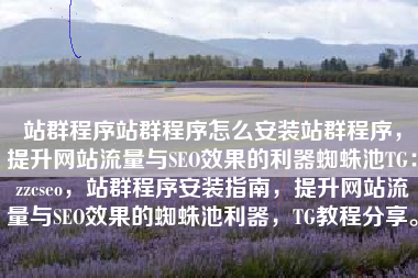 站群程序站群程序怎么安装站群程序，提升网站流量与SEO效果的利器蜘蛛池TG：zzcseo，站群程序安装指南，提升网站流量与SEO效果的蜘蛛池利器，TG教程分享。