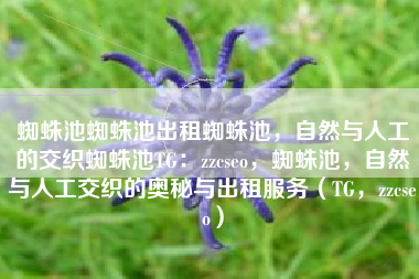蜘蛛池蜘蛛池出租蜘蛛池，自然与人工的交织蜘蛛池TG：zzcseo，蜘蛛池，自然与人工交织的奥秘与出租服务（TG，zzcseo）