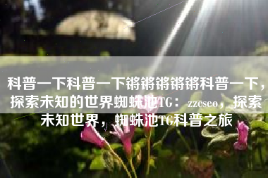 科普一下科普一下锵锵锵锵锵科普一下，探索未知的世界蜘蛛池TG：zzcseo，探索未知世界，蜘蛛池TG科普之旅