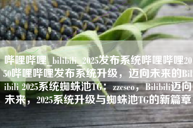 哔哩哔哩_bilibili_2025发布系统哔哩哔哩2050哔哩哔哩发布系统升级，迈向未来的Bilibili 2025系统蜘蛛池TG：zzcseo，Bilibili迈向未来，2025系统升级与蜘蛛池TG的新篇章