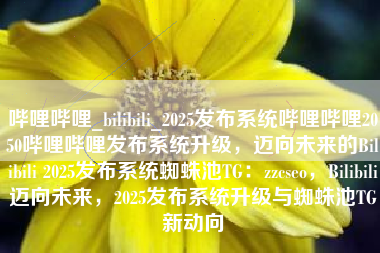 哔哩哔哩_bilibili_2025发布系统哔哩哔哩2050哔哩哔哩发布系统升级，迈向未来的Bilibili 2025发布系统蜘蛛池TG：zzcseo，Bilibili迈向未来，2025发布系统升级与蜘蛛池TG新动向