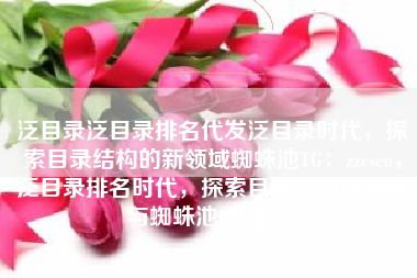 泛目录泛目录排名代发泛目录时代，探索目录结构的新领域蜘蛛池TG：zzcseo，泛目录排名时代，探索目录结构新领域与蜘蛛池SEO策略