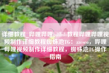 详细教程_哔哩哔哩bilibili教程哔哩哔哩视频制作详细教程蜘蛛池TG：zzcseo，哔哩哔哩视频制作详细教程，蜘蛛池TG操作指南