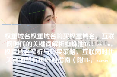 权重域名权重域名购买权重域名，互联网时代的关键词解析蜘蛛池TG：zzcseo，权重域名解析与购买策略，互联网时代关键词解析蜘蛛池指南（附TG，zzcseo）
