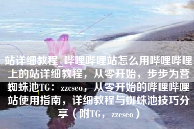 站详细教程_哔哩哔哩站怎么用哔哩哔哩上的站详细教程，从零开始，步步为营蜘蛛池TG：zzcseo，从零开始的哔哩哔哩站使用指南，详细教程与蜘蛛池技巧分享（附TG，zzcseo）