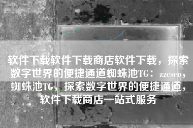 软件下载软件下载商店软件下载，探索数字世界的便捷通道蜘蛛池TG：zzcseo，蜘蛛池TG，探索数字世界的便捷通道，软件下载商店一站式服务