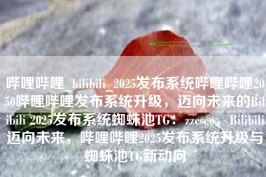 哔哩哔哩_bilibili_2025发布系统哔哩哔哩2050哔哩哔哩发布系统升级，迈向未来的Bilibili 2025发布系统蜘蛛池TG：zzcseo，Bilibili迈向未来，哔哩哔哩2025发布系统升级与蜘蛛池TG新动向