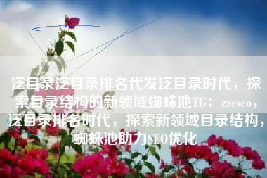 泛目录泛目录排名代发泛目录时代，探索目录结构的新领域蜘蛛池TG：zzcseo，泛目录排名时代，探索新领域目录结构，蜘蛛池助力SEO优化