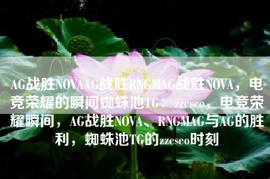 AG战胜NOVAAG战胜RNGMAG战胜NOVA，电竞荣耀的瞬间蜘蛛池TG：zzcseo，电竞荣耀瞬间，AG战胜NOVA、RNGMAG与AG的胜利，蜘蛛池TG的zzcseo时刻