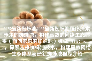 2025最新蜘蛛池2025最新蜘蛛池程序探索未来的蜘蛛池，构建高效的网络生态体系（面向未来的蜘蛛池）蜘蛛池TG：zzcseo，探索未来蜘蛛池技术，构建高效网络生态体系与最新蜘蛛池程序介绍