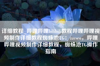 详细教程_哔哩哔哩bilibili教程哔哩哔哩视频制作详细教程蜘蛛池TG：zzcseo，哔哩哔哩视频制作详细教程，蜘蛛池TG操作指南