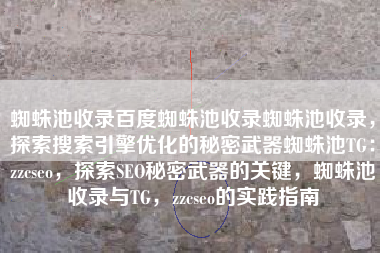 蜘蛛池收录百度蜘蛛池收录蜘蛛池收录，探索搜索引擎优化的秘密武器蜘蛛池TG：zzcseo，探索SEO秘密武器的关键，蜘蛛池收录与TG，zzcseo的实践指南