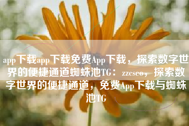 app下载app下载免费App下载，探索数字世界的便捷通道蜘蛛池TG：zzcseo，探索数字世界的便捷通道，免费App下载与蜘蛛池TG