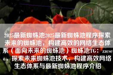 2025最新蜘蛛池2025最新蜘蛛池程序探索未来的蜘蛛池，构建高效的网络生态体系（面向未来的蜘蛛池）蜘蛛池TG：zzcseo，探索未来蜘蛛池技术，构建高效网络生态体系与最新蜘蛛池程序介绍