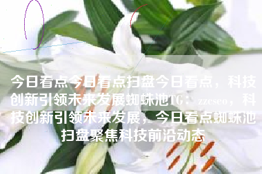 今日看点今日看点扫盘今日看点，科技创新引领未来发展蜘蛛池TG：zzcseo，科技创新引领未来发展，今日看点蜘蛛池扫盘聚焦科技前沿动态