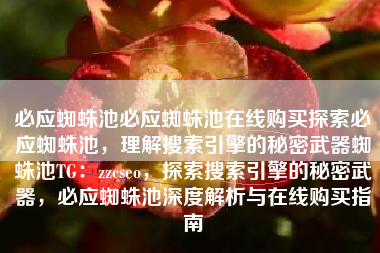 必应蜘蛛池必应蜘蛛池在线购买探索必应蜘蛛池，理解搜索引擎的秘密武器蜘蛛池TG：zzcseo，探索搜索引擎的秘密武器，必应蜘蛛池深度解析与在线购买指南