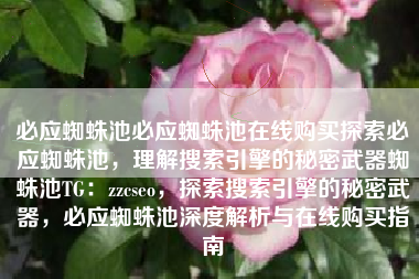 必应蜘蛛池必应蜘蛛池在线购买探索必应蜘蛛池，理解搜索引擎的秘密武器蜘蛛池TG：zzcseo，探索搜索引擎的秘密武器，必应蜘蛛池深度解析与在线购买指南