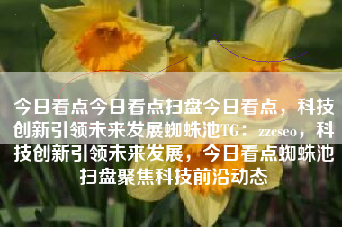今日看点今日看点扫盘今日看点，科技创新引领未来发展蜘蛛池TG：zzcseo，科技创新引领未来发展，今日看点蜘蛛池扫盘聚焦科技前沿动态