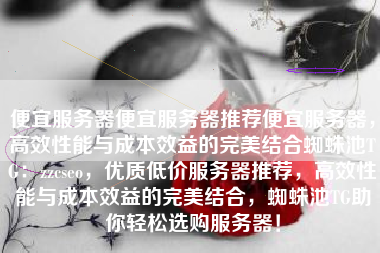 便宜服务器便宜服务器推荐便宜服务器，高效性能与成本效益的完美结合蜘蛛池TG：zzcseo，优质低价服务器推荐，高效性能与成本效益的完美结合，蜘蛛池TG助你轻松选购服务器！