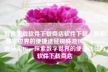 软件下载软件下载商店软件下载，探索数字世界的便捷途径蜘蛛池TG：zzcseo，蜘蛛池TG，探索数字世界的便捷途径与软件下载商店