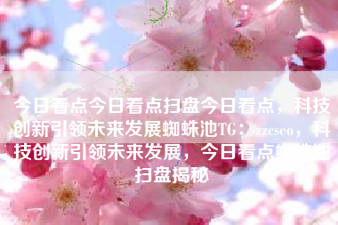 今日看点今日看点扫盘今日看点，科技创新引领未来发展蜘蛛池TG：zzcseo，科技创新引领未来发展，今日看点蜘蛛池扫盘揭秘