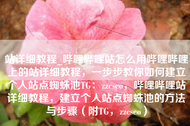 站详细教程_哔哩哔哩站怎么用哔哩哔哩上的站详细教程，一步步教你如何建立个人站点蜘蛛池TG：zzcseo，哔哩哔哩站详细教程，建立个人站点蜘蛛池的方法与步骤（附TG，zzcseo）
